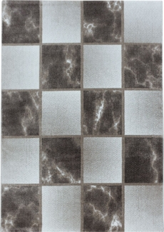 Kurzflor Teppich Oro rechteckig - 120x170 cm - Braun