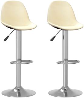 vidaXL Barhocker 2 Stk. Creme Stoff [333383]