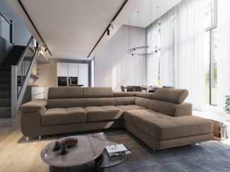 Masseno Ecksofa SELVA mit Schlaffunktion L-Form, Sofa mit Bettkasten