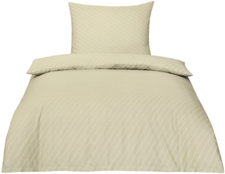 Betz Bettwäsche Elegant Garnitur Set mit Reißverschluss, Baumwolle, 2 teilig, 100% Baumwolle