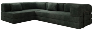 Luxusbetten24 Sofa Designer Sofa Lazy L, mit Aufklappfunktion und Cordbezug