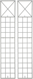 CLP 2er Set Rankgitter Trigo aus Metall,weiß