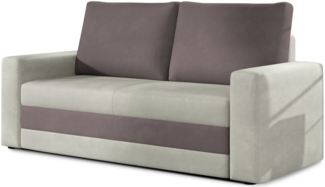 Eltap Wave Sofa (Nubuk 21, Nubuk 27) mit Schlaffunktion, Grau, 90 x 90 x 160 cm