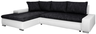 Beautysofa Polsterecke mit Schlaffunktion Teo L, L-Form Ecke Sofa Relaxcouch, Polsterecke mit Schlaffunktion Bettkasten, stilvoll Wohnzimmersofa aus Webstoff und Kunstleder