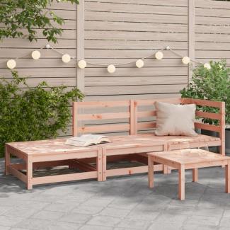 vidaXL Gartensofa mit Hocker 2-Sitzer Massivholz Douglasie