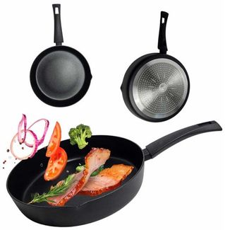 Zilner Pfannen-Set 3tlg. Tiefe Pfannen mit Antihaftbeschichtung 20/22/24cm, Aluminiumguss (Entdecken Sie den perfekten Pfannenset, der gesundes Kochen, elegantes Design und höchste Funktionalität in Ihrer Küche vereint – und jeden Tag zum Genuss macht,...