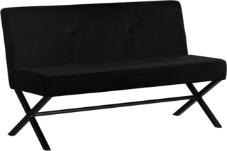 OTTO home Polsterbank Narzisse, OTTOs Choice (Esszimmerbank, Bank, Sitzbank), X-Gestell aus schwarzen Metall, pflegeleichter Samtvelours, 140 cm