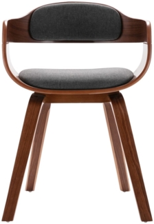 vidaXL Esszimmerstuhl Dunkelgrau Bugholz und Stoff 327332