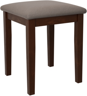 Hocker T3, Schemel bis 120 kg, aus Buchenholz, 36x36x47 cm (Stoff: Hygge D20, Holzfarbe: Nuss)