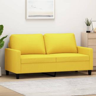 vidaXL 2-Sitzer-Sofa Hellgelb 140 cm Stoff