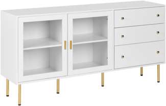 Sideboard mit 2 Türen MILORA 160 cm Weiß