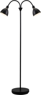 Nordlux Ray Stehleuchte E14, 2-flg. schwarz mit Flexarmen