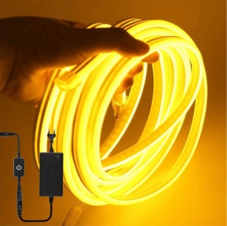 LETGOSPT LED Stripe LED Strip 5m, 12V Neon LED Streifen mit Fernbedienung,IP65 Wasserdicht, DIY-Funktion, Neon Lichtband für Wohnzimmer, Schlafzimmer Deko