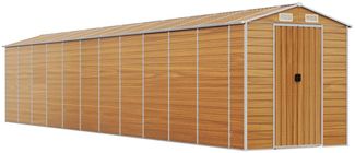 vidaXL Gerätehaus Hellbraun 191x980x198 cm Verzinkter Stahl 3188285