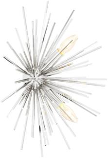 Casa Padrino Wandleuchte Silber 50 x 37 x H. 27 cm - Luxus Wandlampe