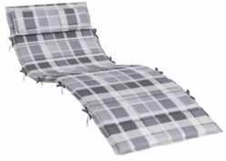 vidaXL Sonnen-Lounger Kissen Grau 180 x 60 x 4 cm Oxford-Stoff 361866