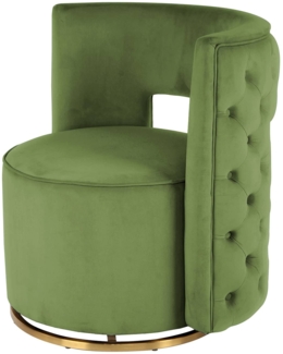 Glamouröser Polsterstuhl – Samtiger Sitzkomfort mit Zierknöpfen & Elegantem Design