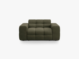 Micadoni Sofa Kendal 2-Sitzer Strukturierter Stoff Amazonas Grün