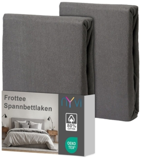 NYVI Spannbettlaken Spannbettlaken DreamScience Frottee für Boxspringbetten bis 32 cm, Frottee, Gummizug: rundum, (2 Stück), Warm und Kuschelig, hohe Feuchtigkeitsaufnahme, schnell trocknend
