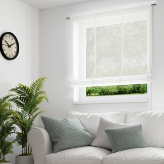 Neutex for you! Raffrollo ALLURE, mit Klettschiene, freihängend, dezent natürliche Optik