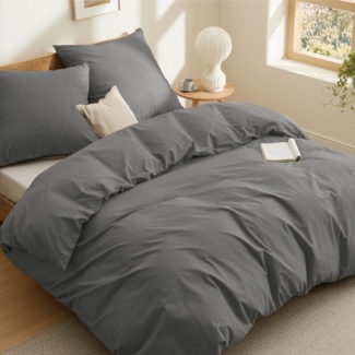 BEDSURE Bettwäsche mit Reißverschluss, 100% Baumwolle, ÖKO-TEX zertifiziert, 3 teilig, hohe Atmungsaktivität und Feuchtigkeitsregulierung