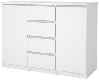 ebuy24 Sideboard Naia Sideboard 2 Türen 4 Schubladen weiß.