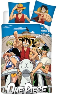 One Piece 2-teiliges Bettwäsche-Set für Kinder – 1x Deckenbezug (140x200 cm) & 1x Kissenbezug (65x65 cm) aus Polycotton