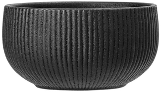 Bloomingville Schüssel Neri, Schale Schwarz 700ml Steingut Schüssel Bowl Gusseisen-Optik nordisches Design
