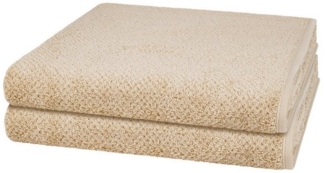 Cawö Pure 2 tlg. Frottier-Set - 2 X Duschtuch (80 X 150cm) - 494 g/m2 - Beige