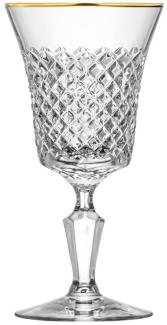 Weissweinglas Kristall Karo Gold clear (17 cm)