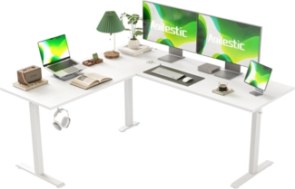 L-Form Höhenverstellbarer Schreibtisch 160x140 cm Elektrisch