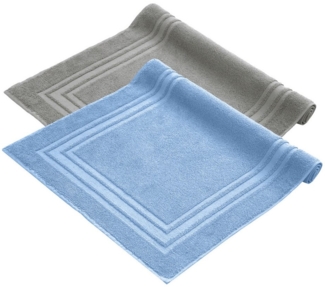 Komfortec Badematte Badvorleger aus 100% Baumwolle, Waschbar Duschmatte, Frottee, Rechteckig, 800 g/m², 2er Set, Saugfähig & Schnelltrocknend