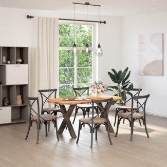 vidaXL Esstisch Hellbraun 180x90x74 cm Massivholz Eiche Oval 3305462