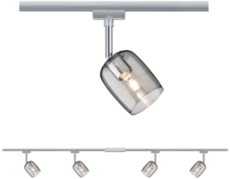 Paulmann 96899 URail Komplettset Blossom Rauch Chrom matt ohne Leuchtmittel max. 4x10W G9