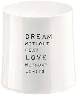 Koziol Cheers No. 2 Dream Without Fear Glas mit Druck, Cocktailglas, Trinkbecher, Trinkglas, Kunststoff, Cotton White, 250 ml, 3414525