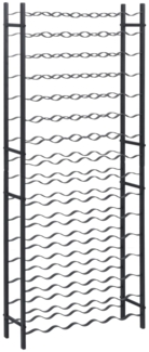 vidaXL Weinregal für 96 Flaschen Schwarz Eisen 325923