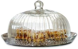 Mirabeau Vorratsdose Glasglocke mit Platte Layla klar, Glas