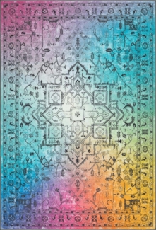 TaraCarpet Teppich Kurzflorteppich TaraCarpet Rainbow Oriental moderner Orientteppich, rechteckig, Höhe: 14 mm, Orientalisches Design in Regenbogenfarben auch für das Jugendzimmer