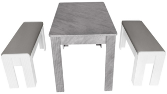 IDEASY Sitzbank PU Leder Sitzbank, Moderne Polsterbank, Sitzbank Esszimmer, Schuhbank (2-St), 1/2 St. robuste und stabile Beine, 98,5 x 30 x 48 cm, Belastbarkeit 150 kg