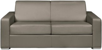 Vente-unique - Schlafsofa mit Matratze 3-Sitzer - Liegefläche 140 cm - Matratze 14 cm - Büffelleder - Taupe - CALITO