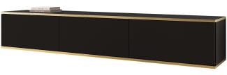 TV-Lowboard TV-Lowboard Orenate I (Farbe: Schwarz / Schwarz + Gold)