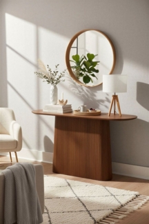 SIT Konsolentisch MANGO NATURAL, mit Sockelfuß im Lamellendesign