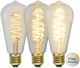 STAR TRADING LED-Leuchtmittel "Spiral Filament" E27, 4W, 2100K, 270lm, Kugel, warmweiß, Ra: 80, E27, warmweiß