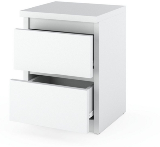 KOSETO Nachtkonsole, Nachttisch mit 2 Schubladen für Schlafzimmer, Büro - Modernes Design, modernes, minimalistisches Design, langlebig, pflegeleicht