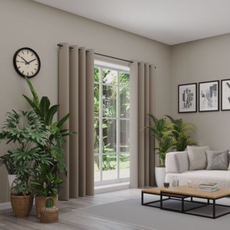 Neutex for you! Verdunkelungsvorhang INSULA (1 St), Ösen, abdunkelnd, Uni-Dimout für starke Verdunklung, nach Maß