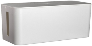 Intirilife Kabelbox, Kabelbox aus Kunststoff in Weiß - 32.1 x 13.6 x 12.7 cm