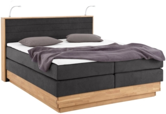 Home affaire Boxspringbett Cavan, Eiche, inkl. Bettkasten & Topper, verschiedene Härtegrade (auch H4)