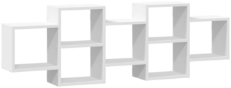 vidaXL Wandregal Weiß 129x18x42 cm Holzwerkstoff 853218