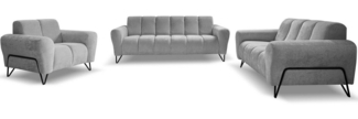 Beautysofa Polstergarnitur VOLARE, 3-Sitzer Sofa +2-Sitzer Sofa + Sessel, viele Farbvarianten