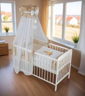 Babybett 60x120 cm – Komplett für Neugeborene – Giraffe Design